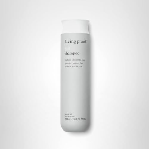 Living Proof Full Shampoo packaging on store shelf signaling premium silicone-free care