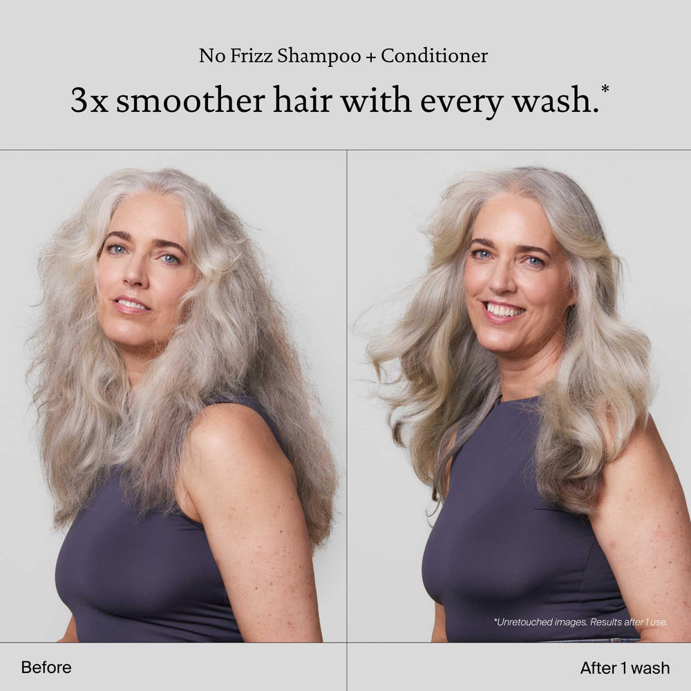 Living Proof No Frizz Shampoo 24 oz bottle emphasizes value and long-lasting use.