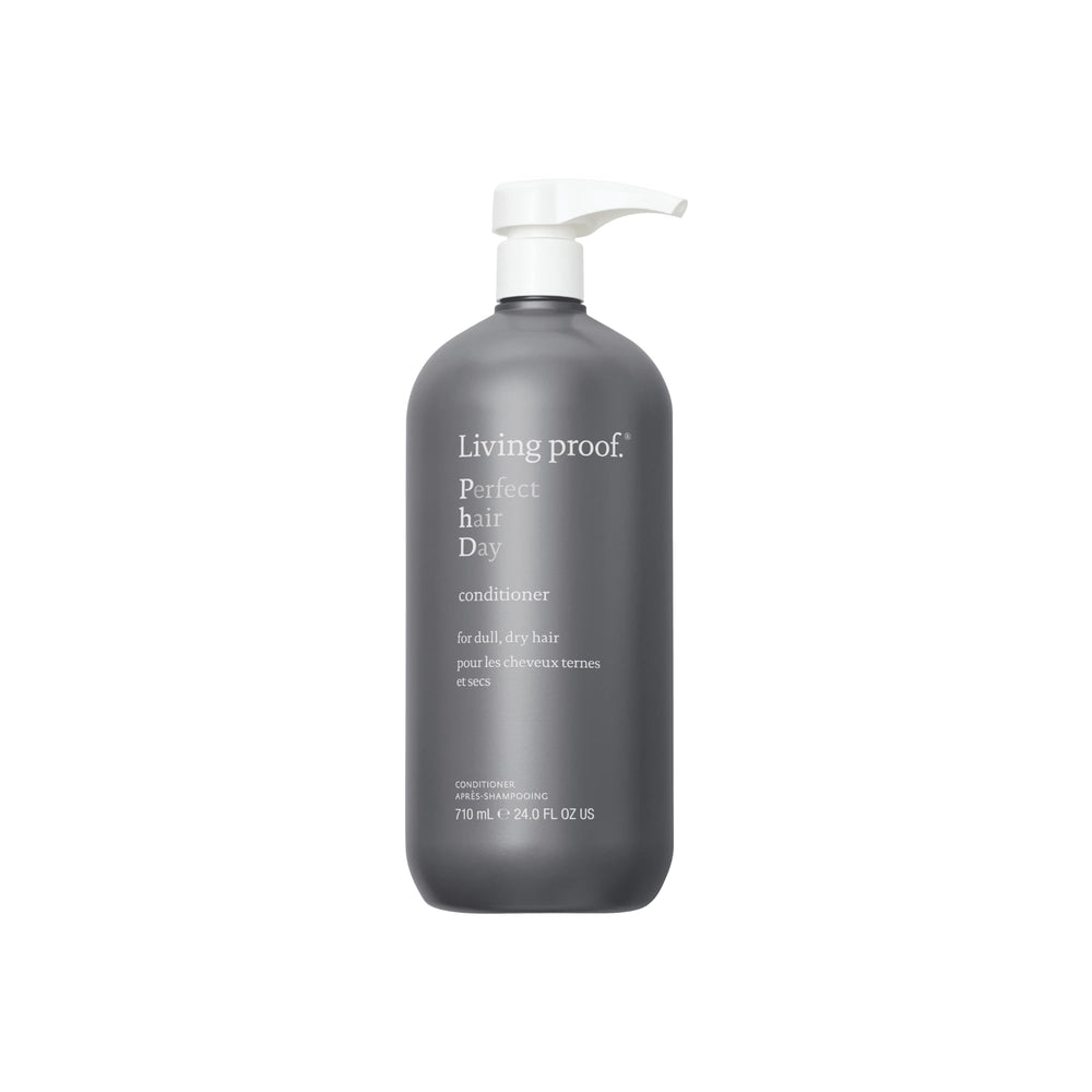 Living Proof Perfect Hair Day Conditioner bottle front highlights hydration and shine.