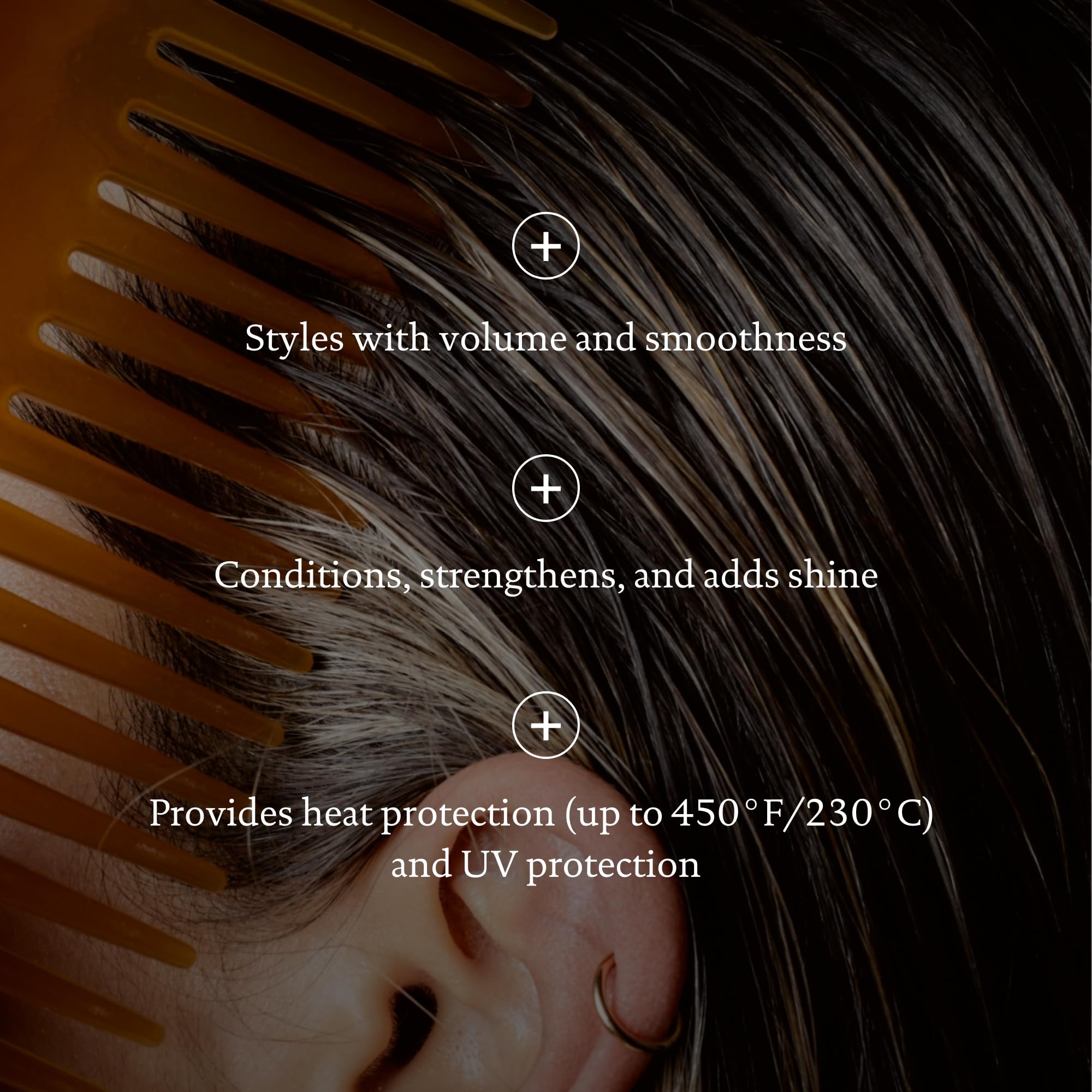 Living Proof Perfect Hair Day hand-held shot emphasizes lightweight, non-weighing styling.