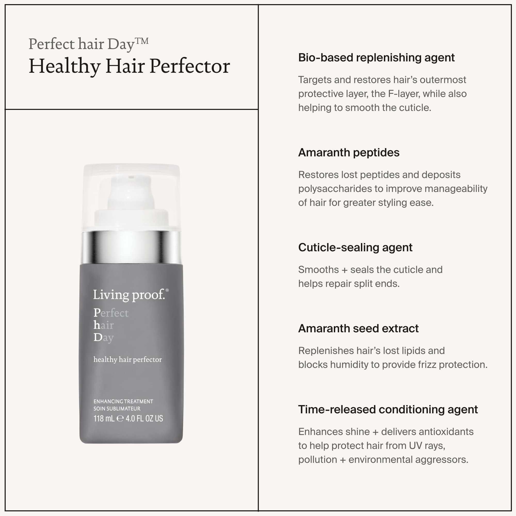 Living Proof Perfect Hair Day Perfector frizz-control demonstrates humidity resistance