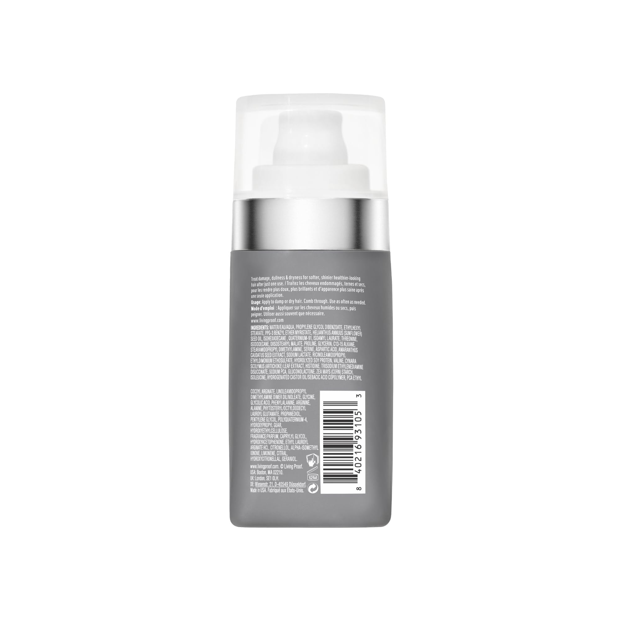 Living Proof Perfect Hair Day Perfector hands-application shows easy frizz control