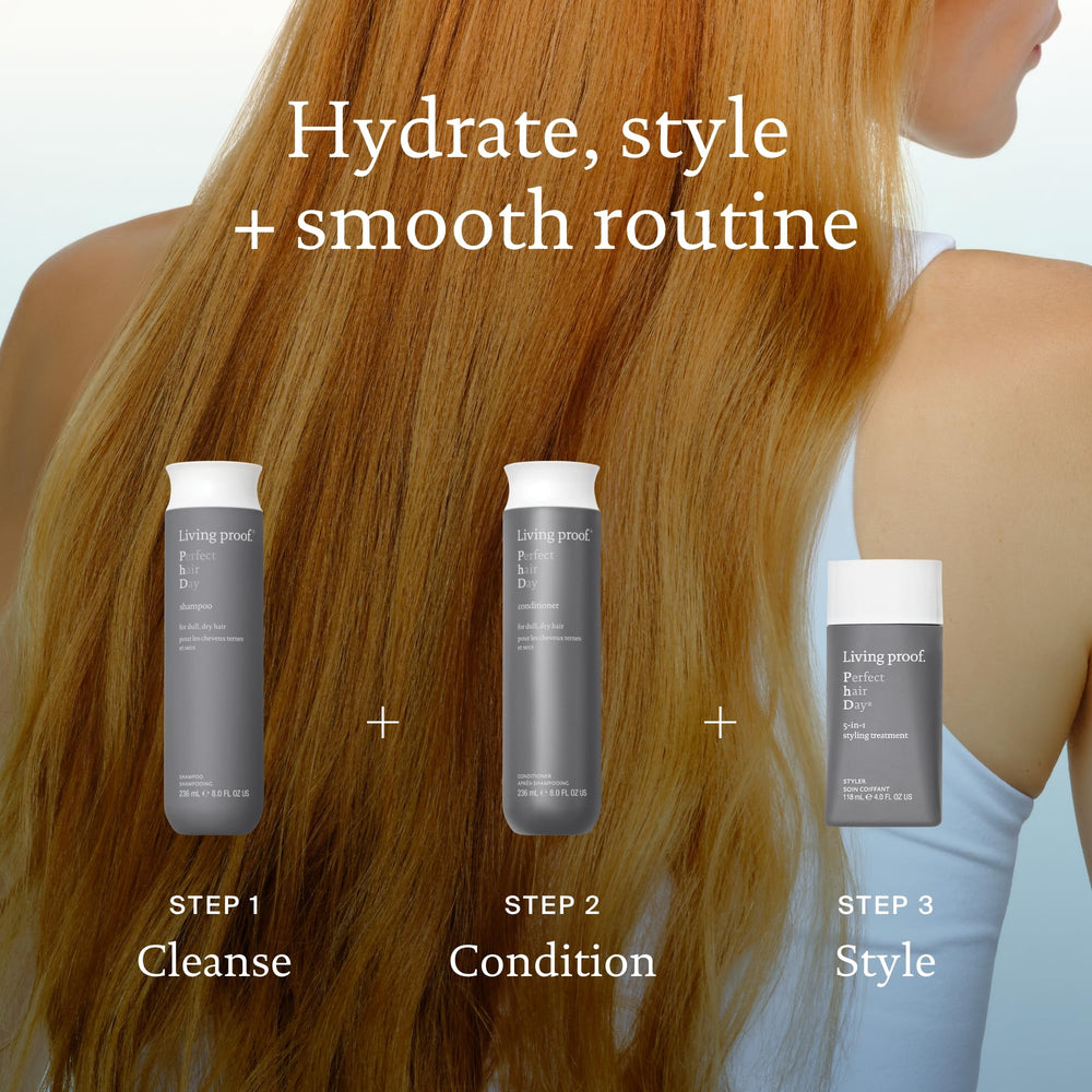 Living Proof Perfect Hair Day volume-on-hair implies added body without heaviness.