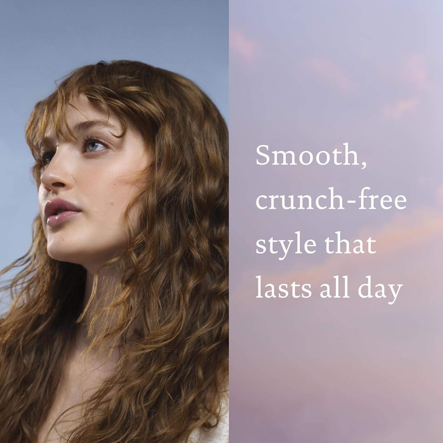Living proof Style Lab Air-Dry Styler frizz-free-finish keeps hair smooth in humidity.