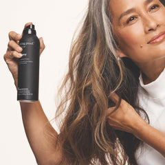 Living Proof Style Lab Flex Hairspray soft finish on model hair for natural movement