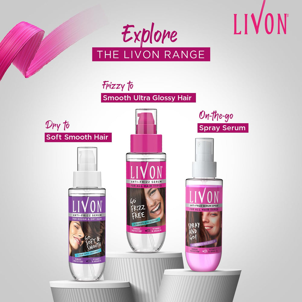 Livon Hair Serum pack of 2 packaging shown for value
