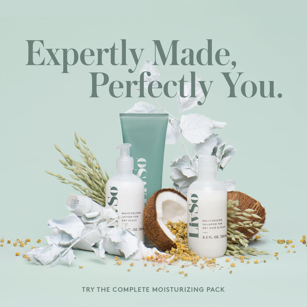 LivSo Moisturizing Scalp Shampoo wet-hair scene reveals refreshed, hydrated strands after wash