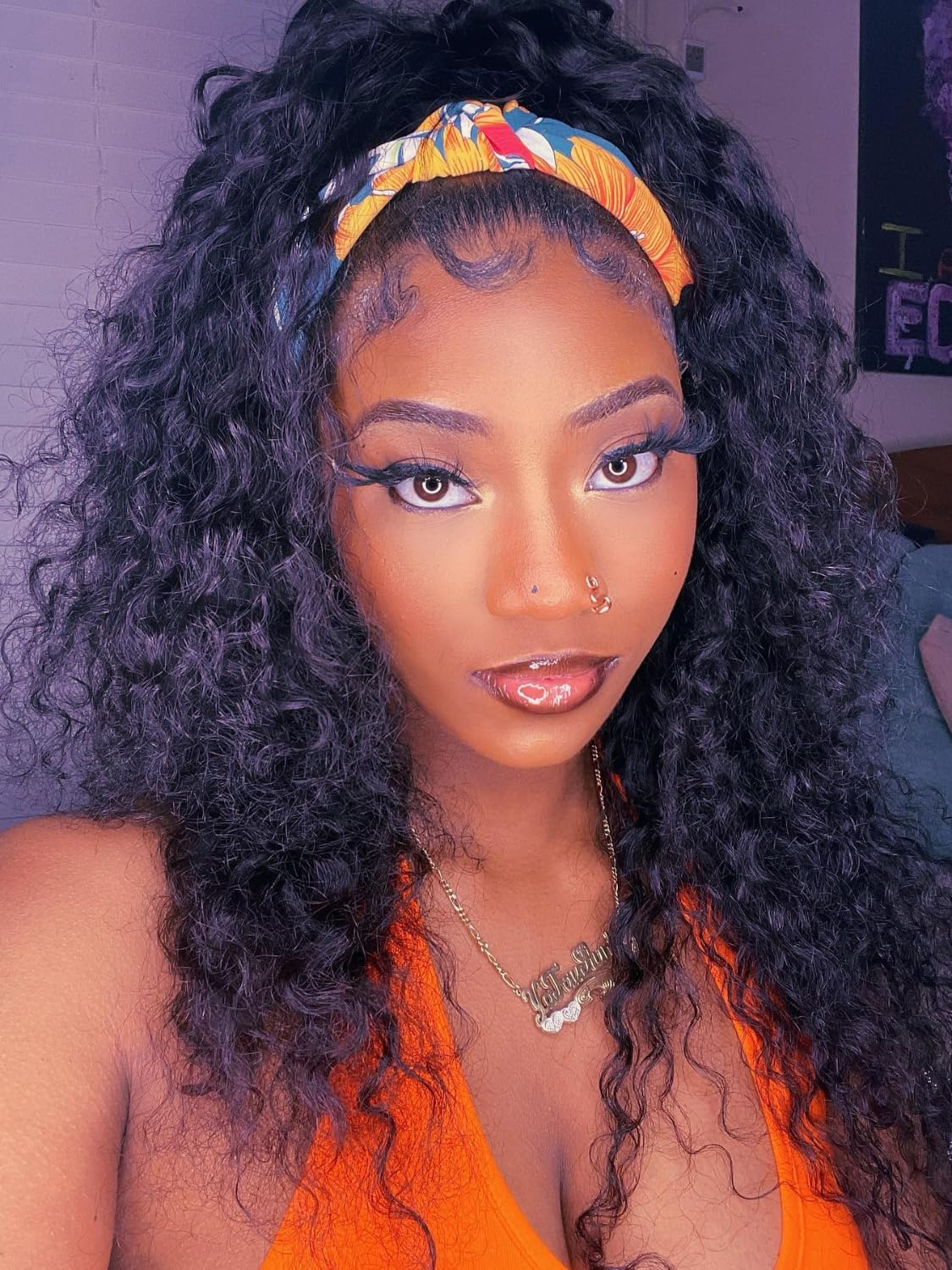 Liwsizxk water wave wig 22in offers silky texture for all-day wear