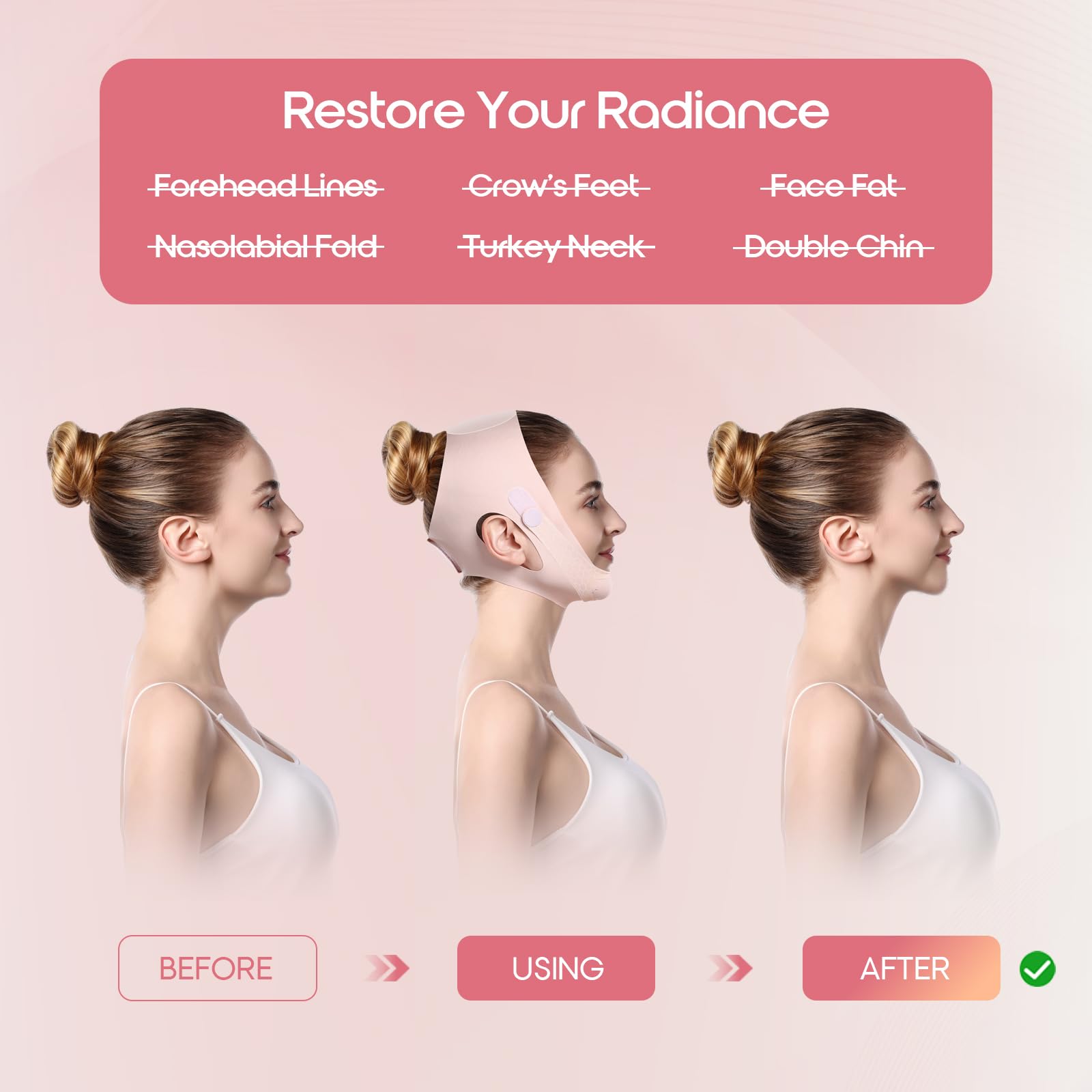 Lixuee Chin Strap 3D ergonomic design fits all face shapes for overnight or daytime use.
