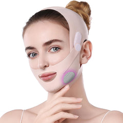 Lixuee Chin Strap overview highlighting breathable ice silk fabric for comfort and lifting.