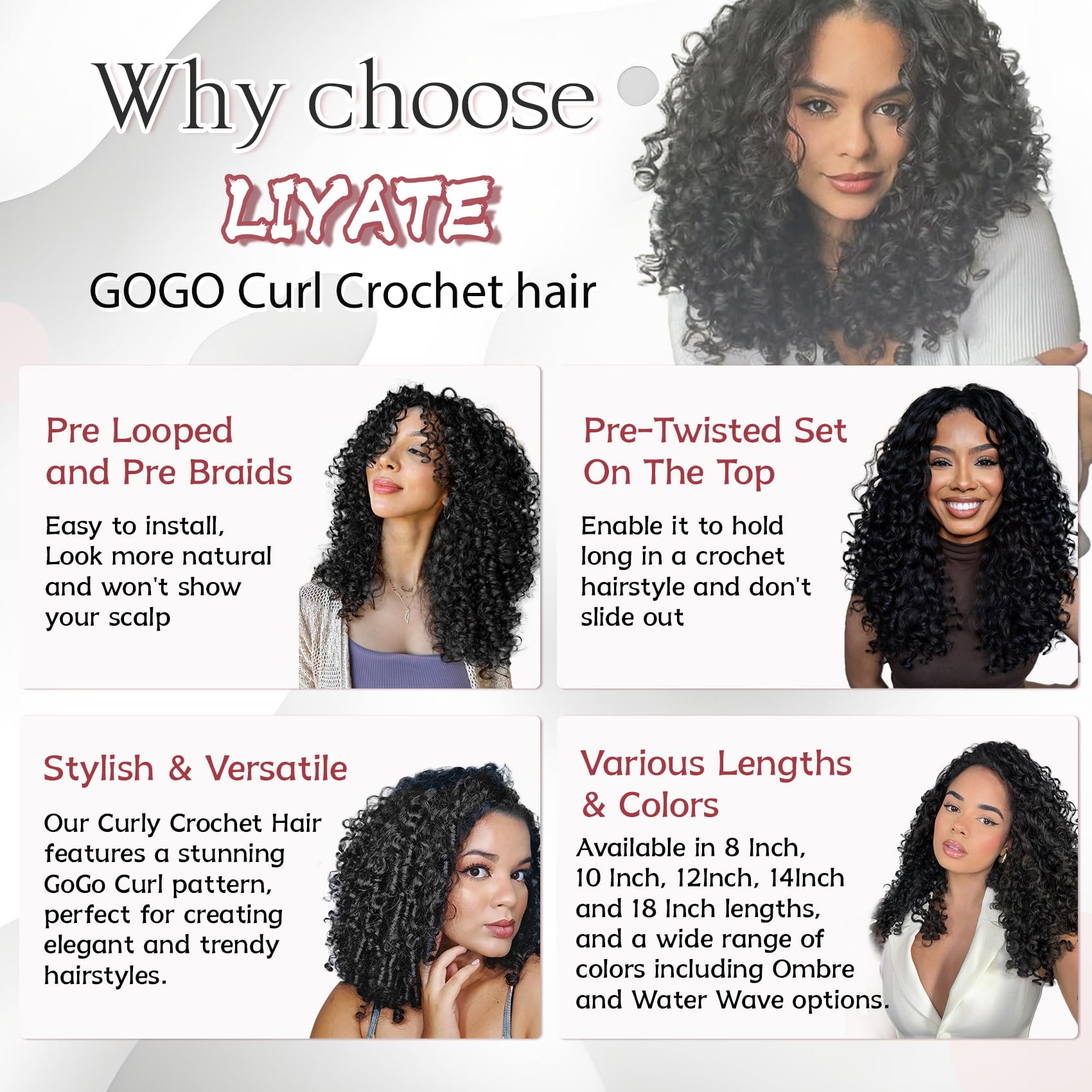 LIYATE Gogo Curl deep ocean wave texture for natural, beachy styling.