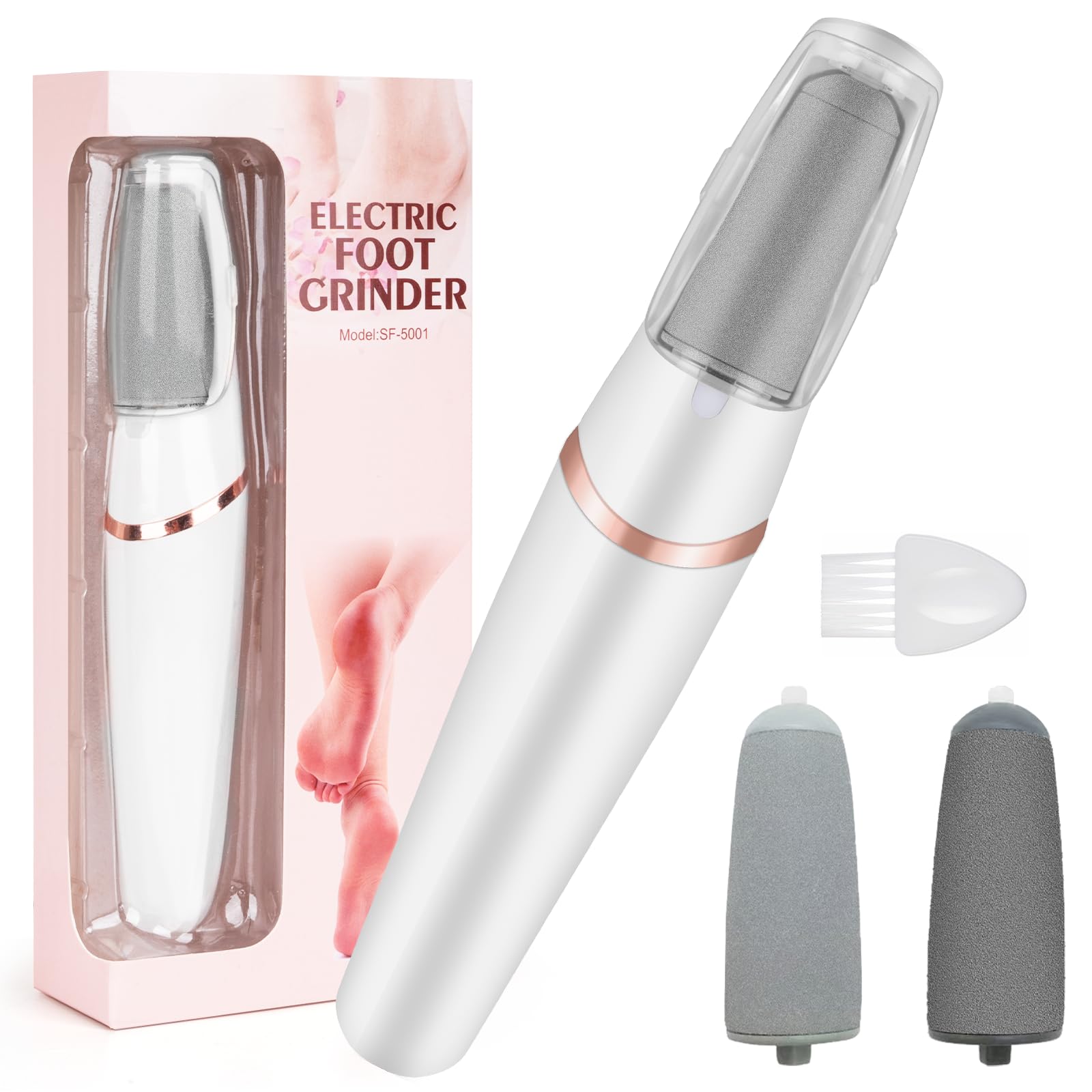 LIYUJSDZ electric foot file with coarse head removes stubborn calluses for smoother feet