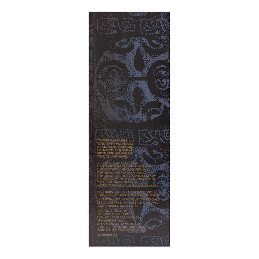 Liz Claiborne Bora Bora spray in use, offering a light, lasting daytime fragrance.
