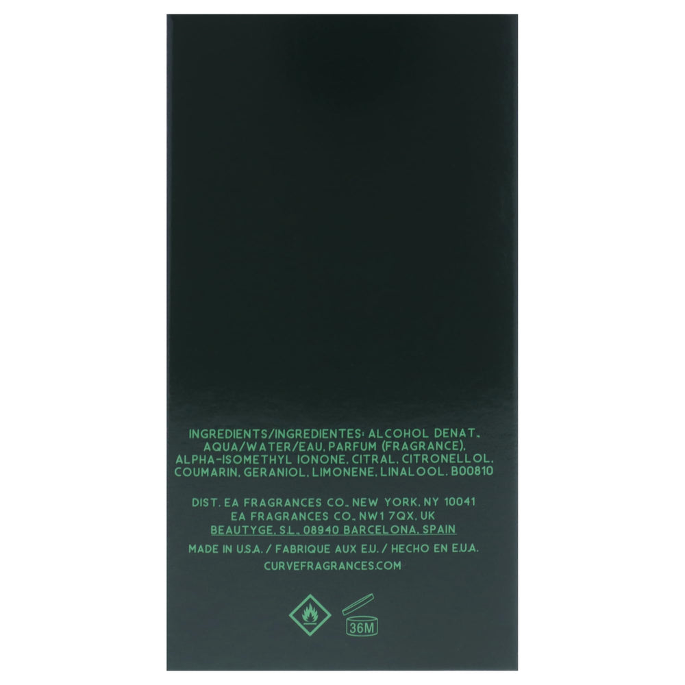 Liz Claiborne Curve Forest Woods closeup-note featuring cedarwood and neroli hints