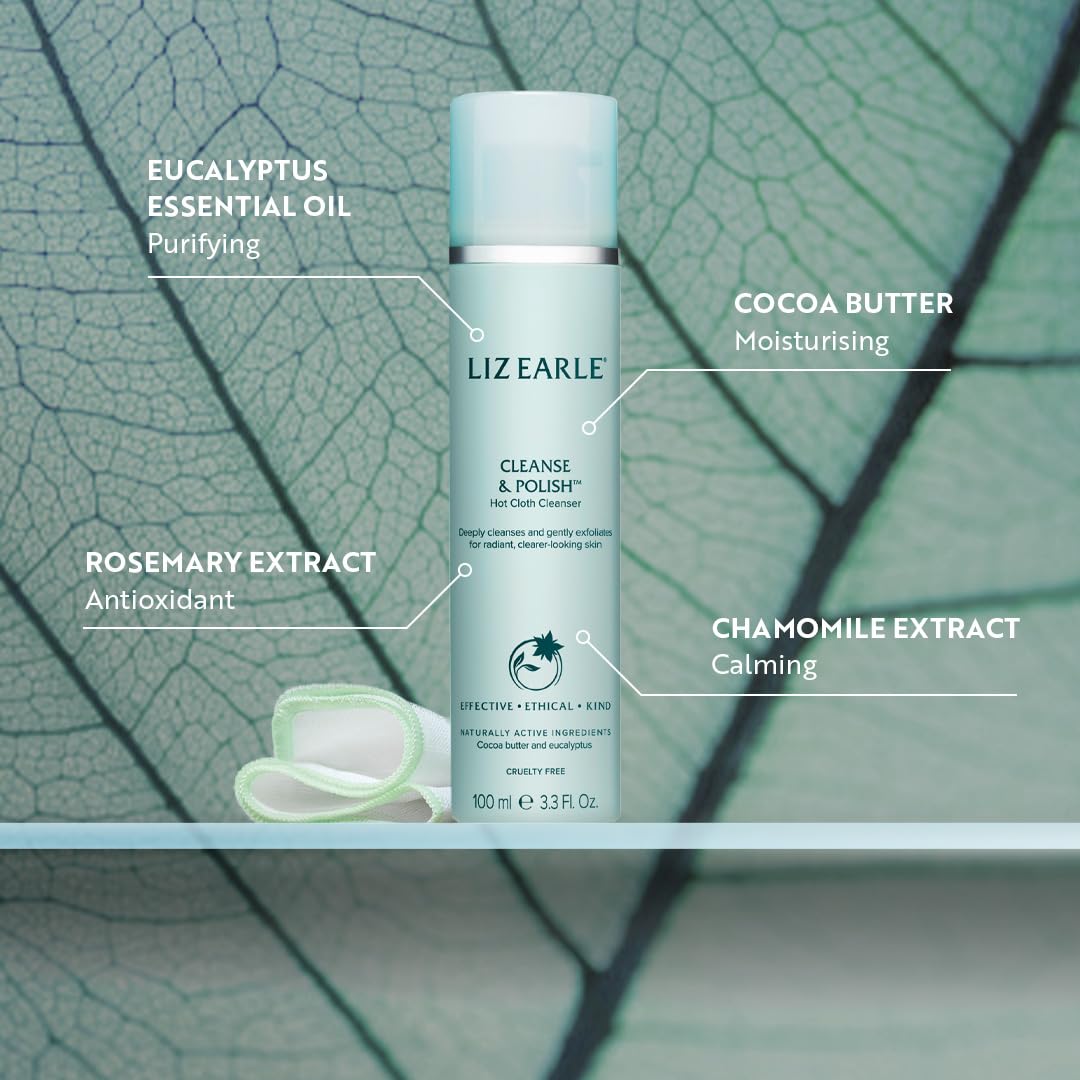Liz Earle Cleanse & Polish cream texture cleanses softly and nourishes skin
