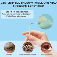 LIZICH Eyelid Brush gentle cleaning action demonstrates irritation-free eyelid care