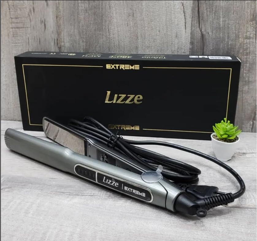 Lizze Extreme Professional Hair Straightener dry-frizzy-hair shot suggests frizz control and smoother results