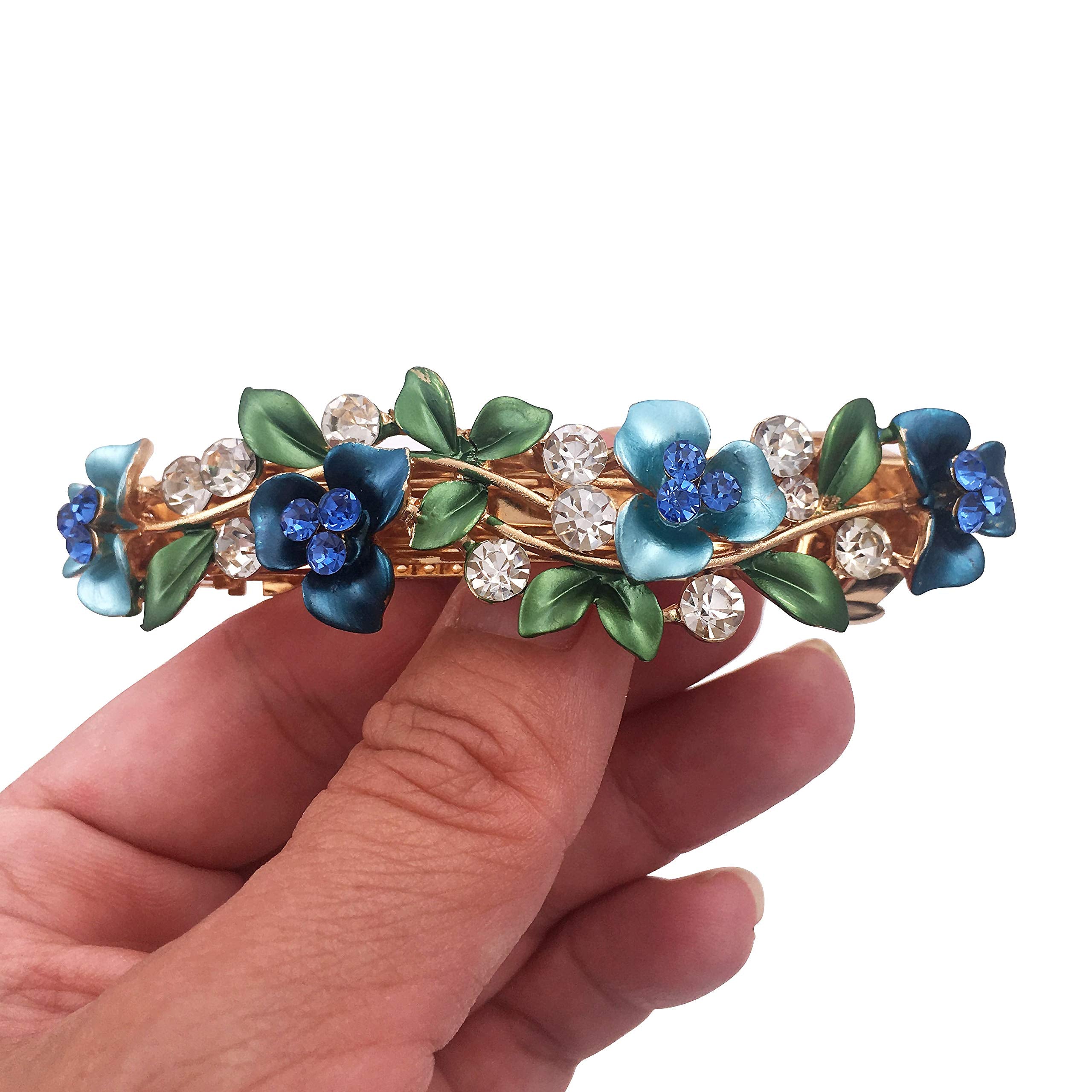 Lizzie Kay closeup reveals vein-like petal details on a barrette