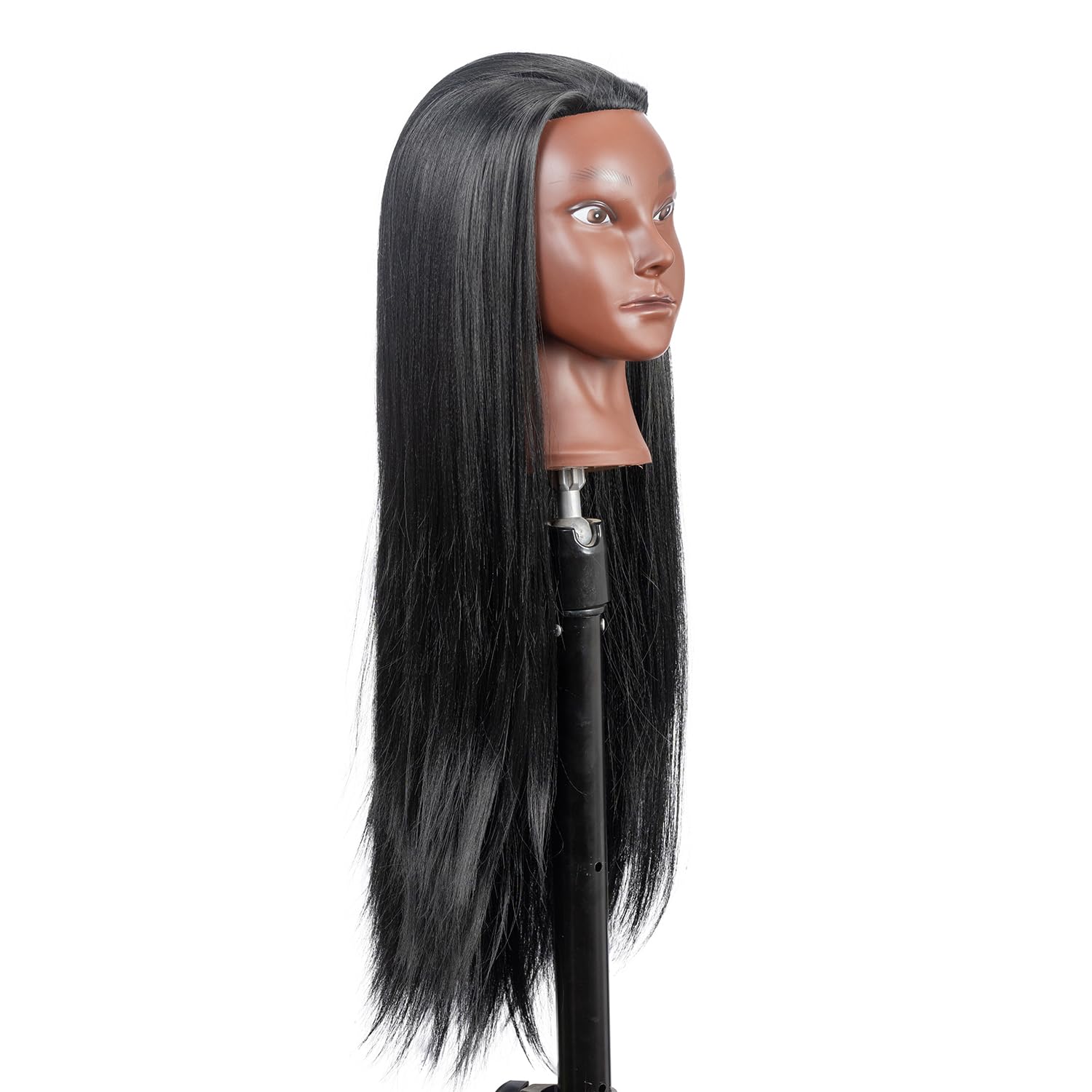 LJSMJF black mannequin head for portable home salon practice