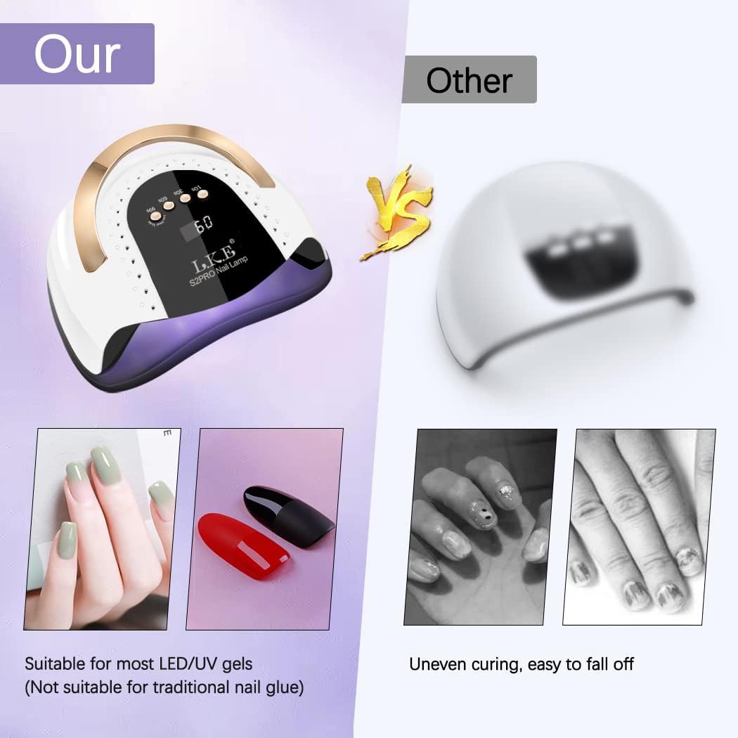 LKE dries most UV/LED gel polishes for salon-like outcomes at home