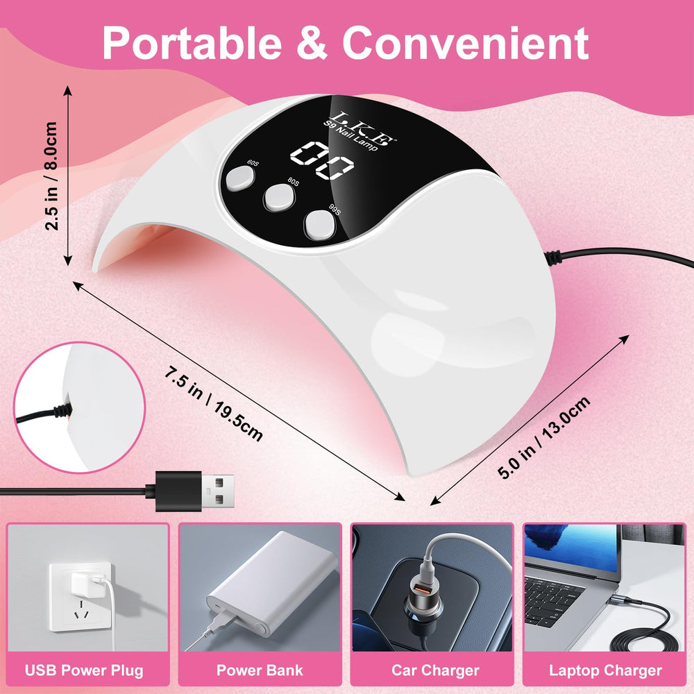 LKE UV light portable compact design fits home, office, or travel.