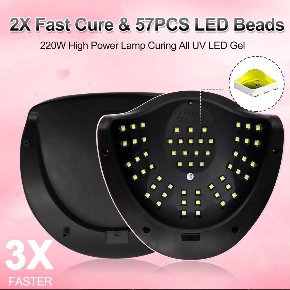 LKE UV Nail Lamp four timer settings enabling flexible curing options