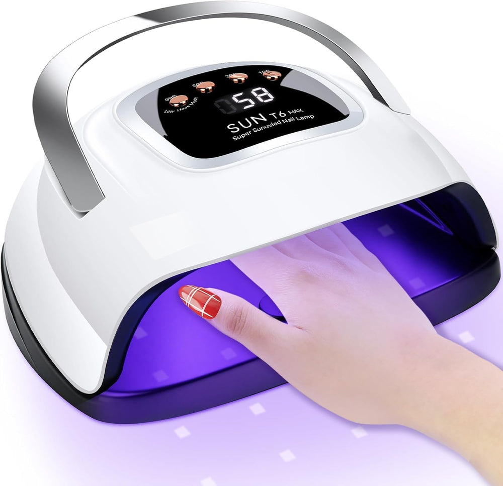 LKE UV Nail Lamp front view with sleek black finish for home use