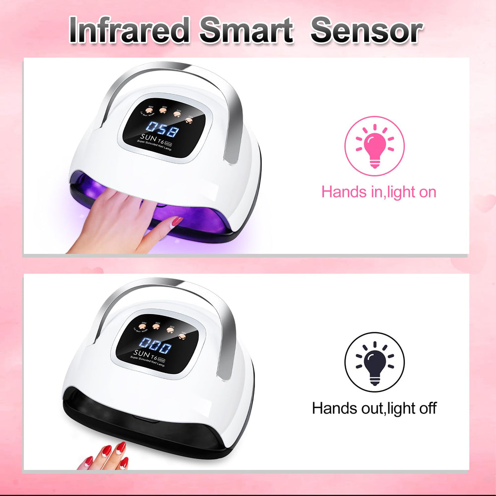 LKE UV Nail Lamp LCD touch display for quick timer control