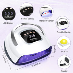 LKE UV Nail Lamp side panel showing compact design and controls