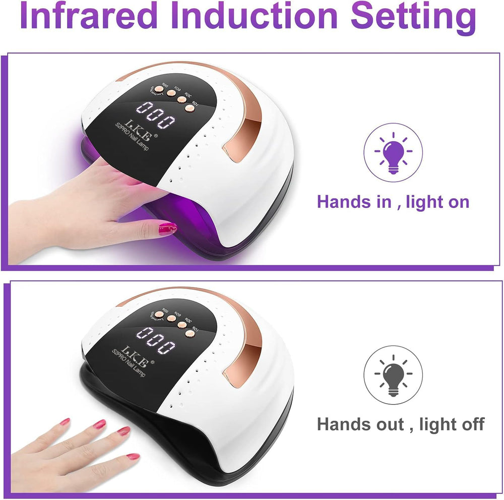 LKE UV LED Nail Lamp timer display enables precise curing