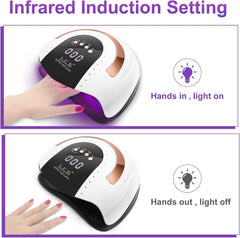 LKE UV LED Nail Lamp timer display enables precise curing