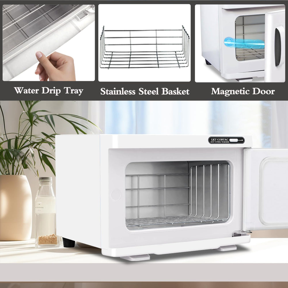 LKT COBTAC automatic heat maintains towels at 140-175 F for consistent warmth.