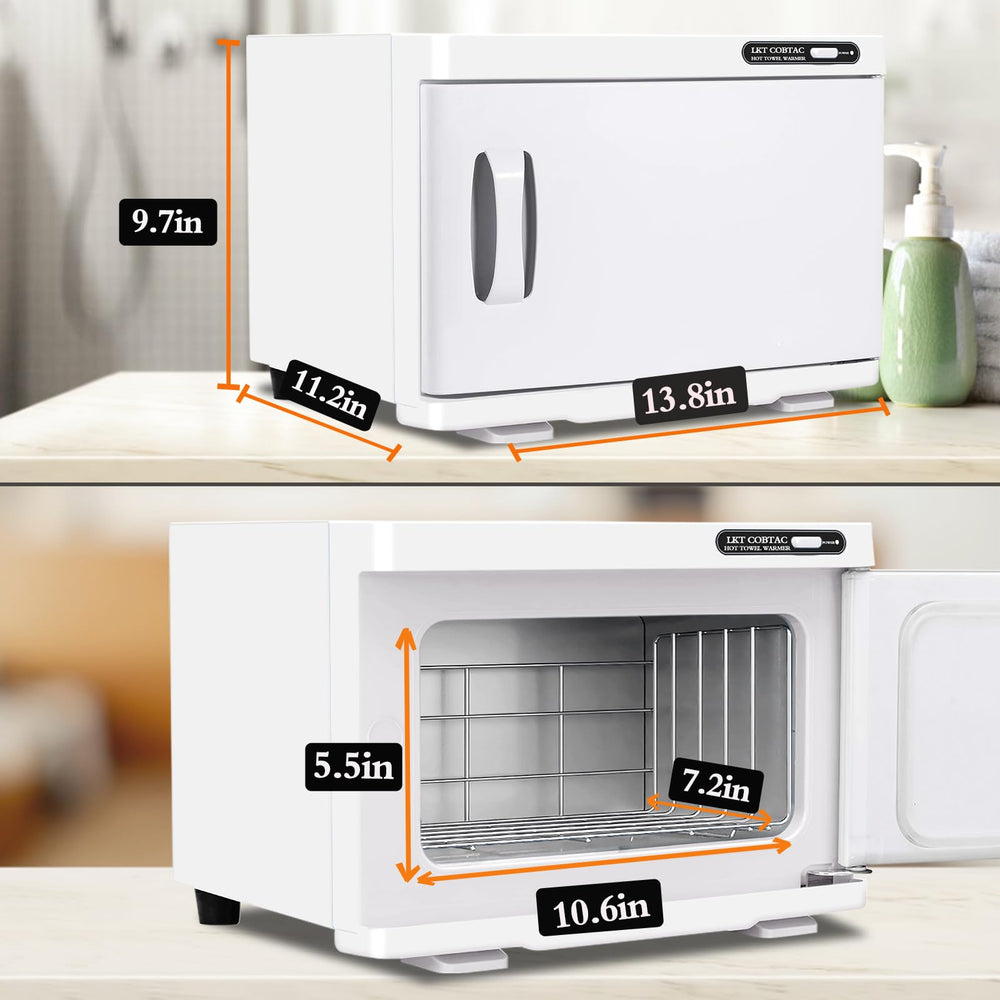 LKT COBTAC warmer with small towels on rack supports versatile professional home use.