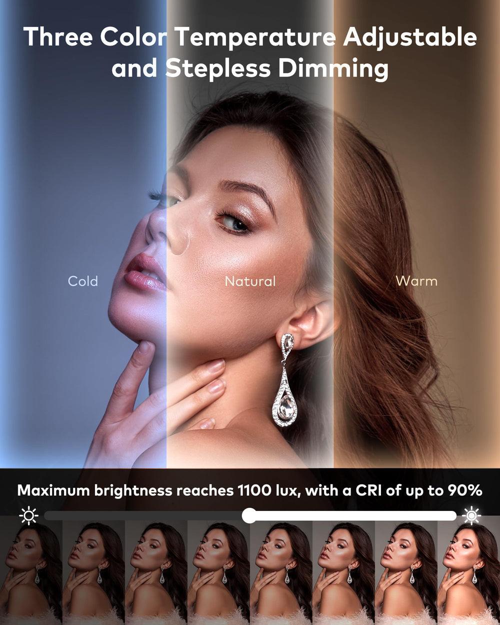 Llano compact mirror 1x and 2x magnification for precise makeup.