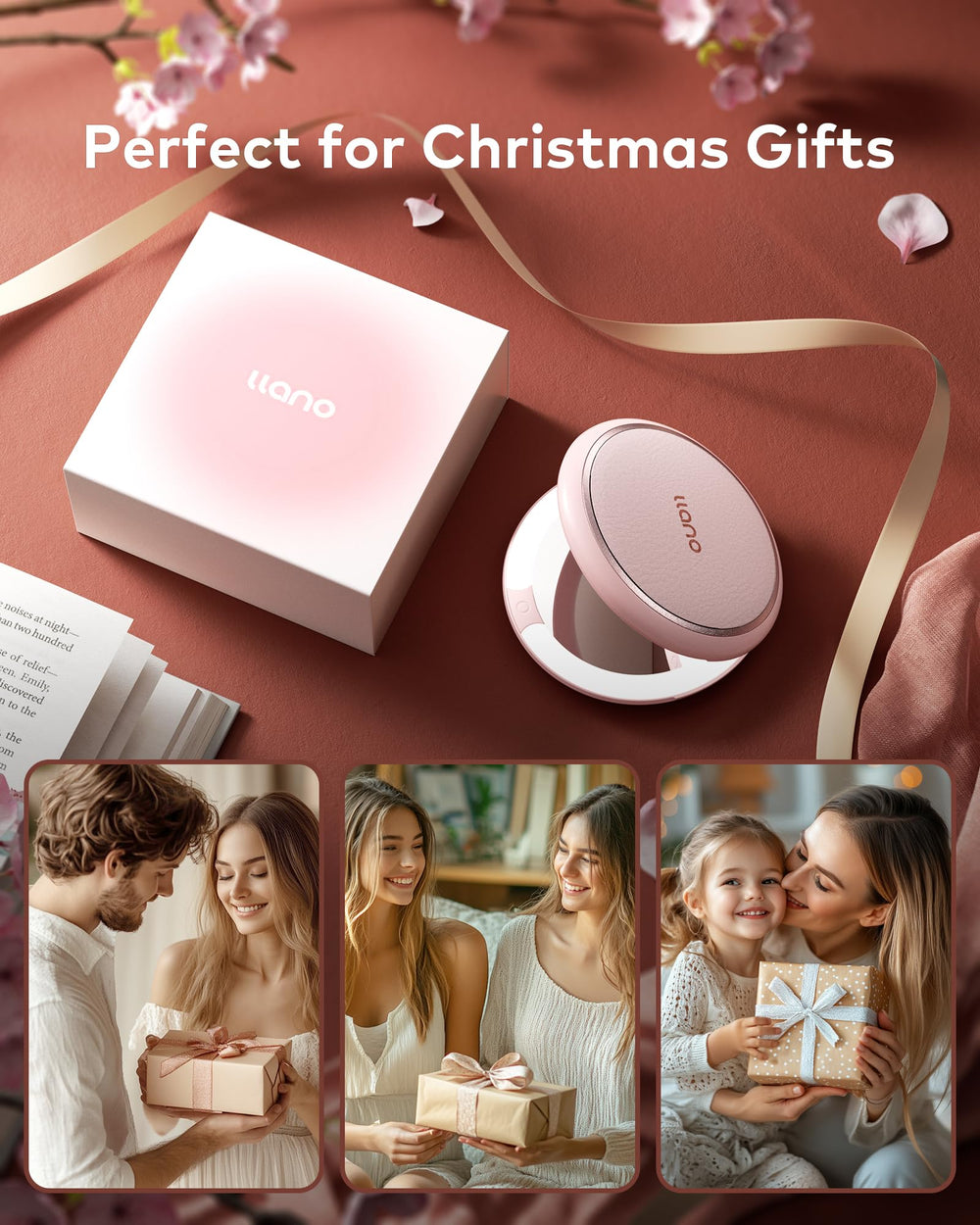 Llano compact mirror gift-ready packaging for gifting.