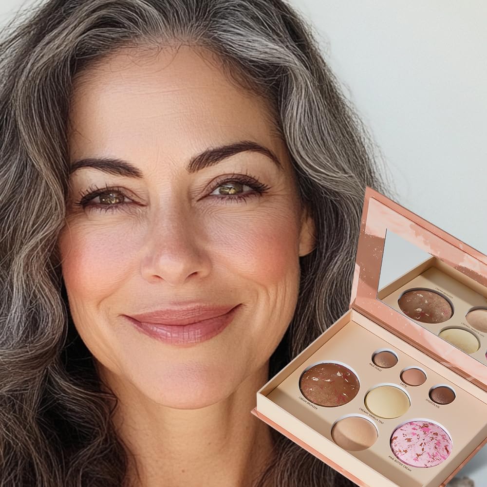 llasido baked face palette pigment-dense formula delivers rich color with a single swipe