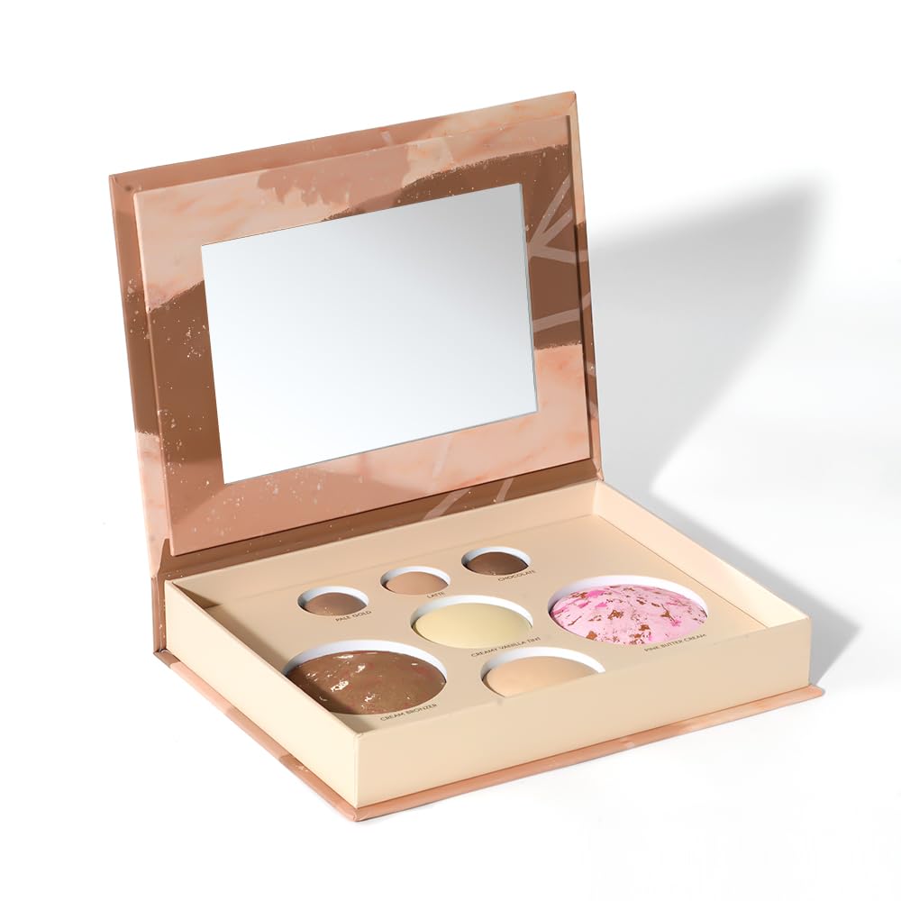 llasido baked face palette travel-friendly kit fits in small bags for on-the-go makeup