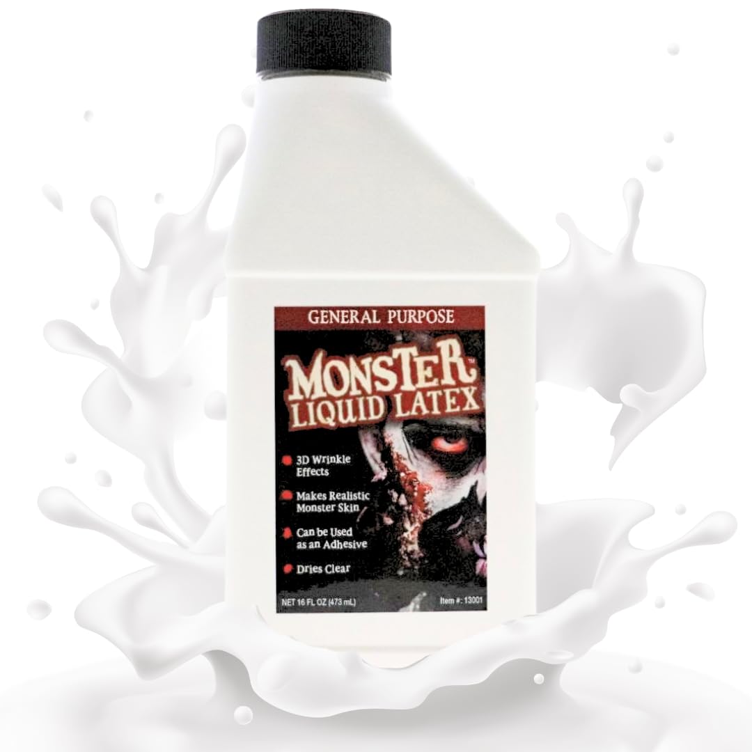 LLF Monster Liquid Latex front label view shows packaging and quick-drying clarity.