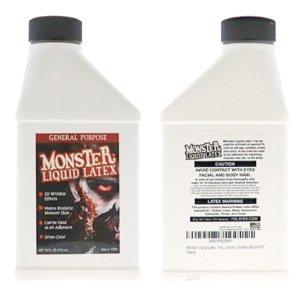 LLF Monster Liquid Latex paintable-after-drying shot highlights color-ready surface for customization.