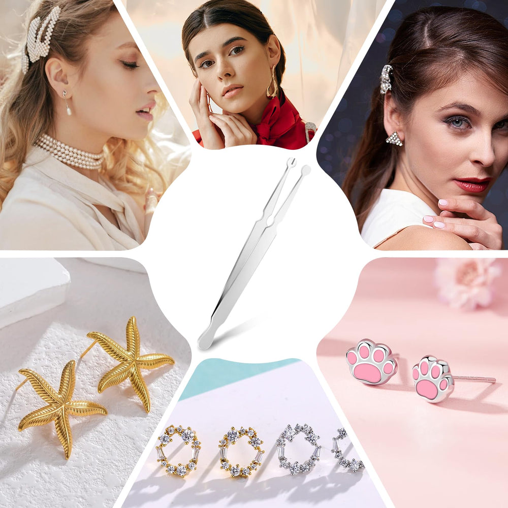 LLOUSSAK piercing clamps secure grip for nose, ear, and belly jewelry