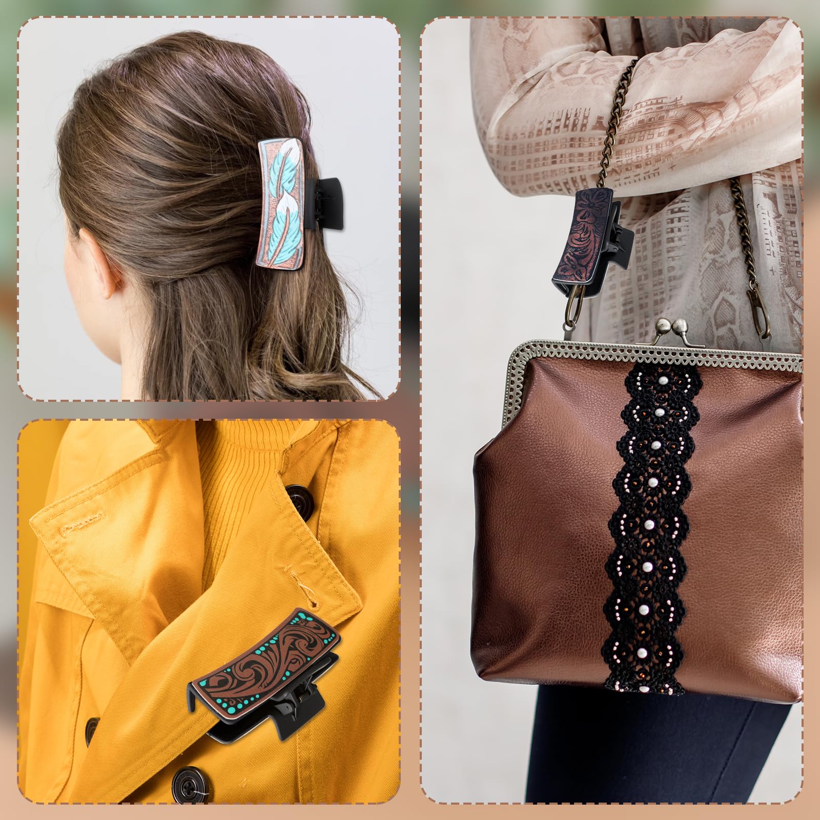 LLOUSSAK large western hair clip set, ready for sharing as a thoughtful gift
