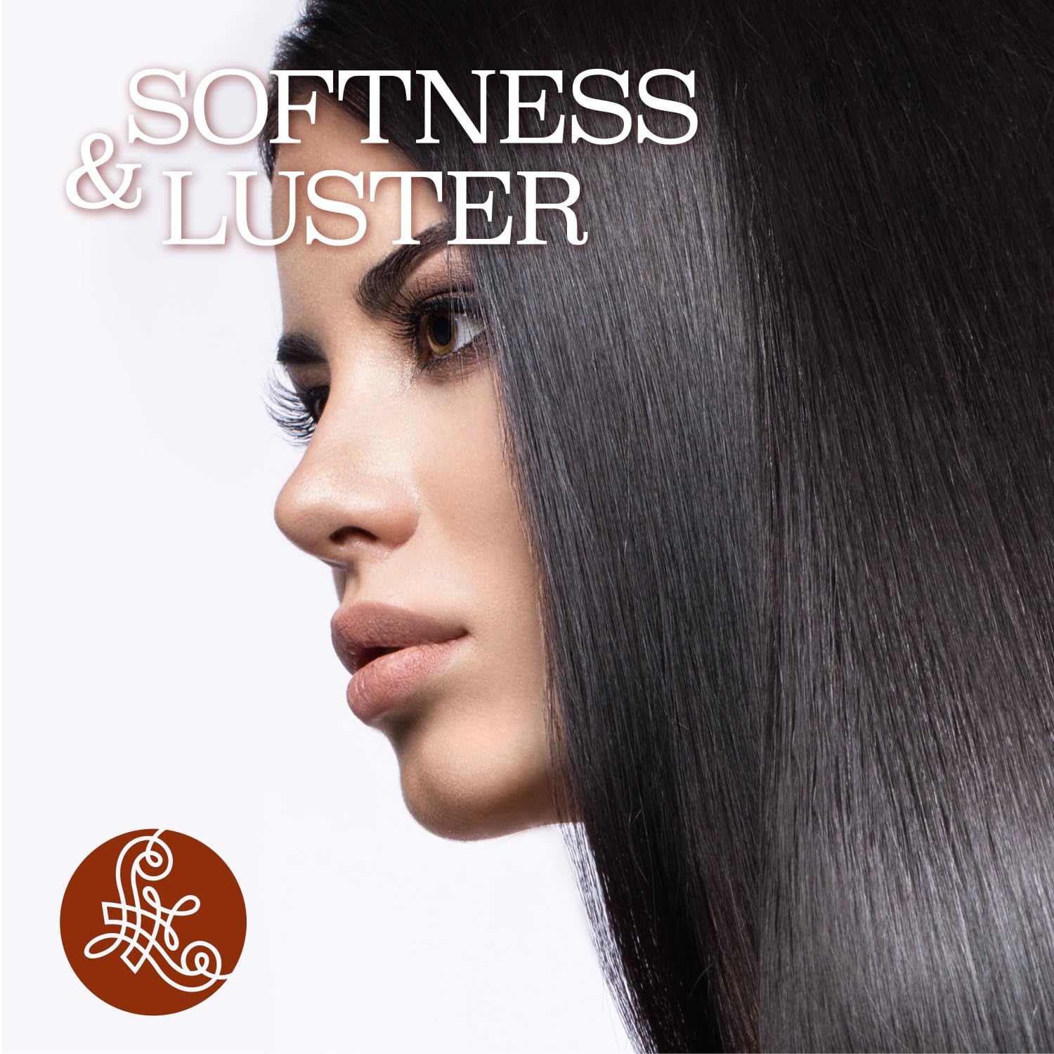 L LUSETA Argan Oil Hair Serum used before styling for smoother results.