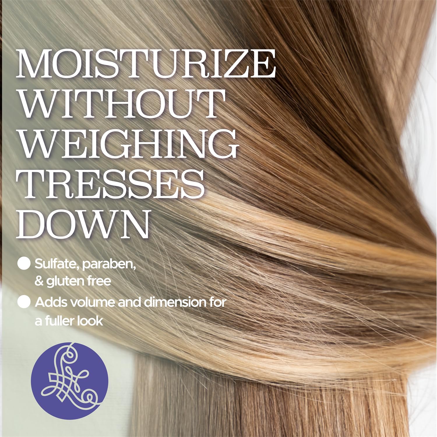 L Luseta Biotin B-Complex Thickening Conditioner amber bottle on counter for convenient at-home use.