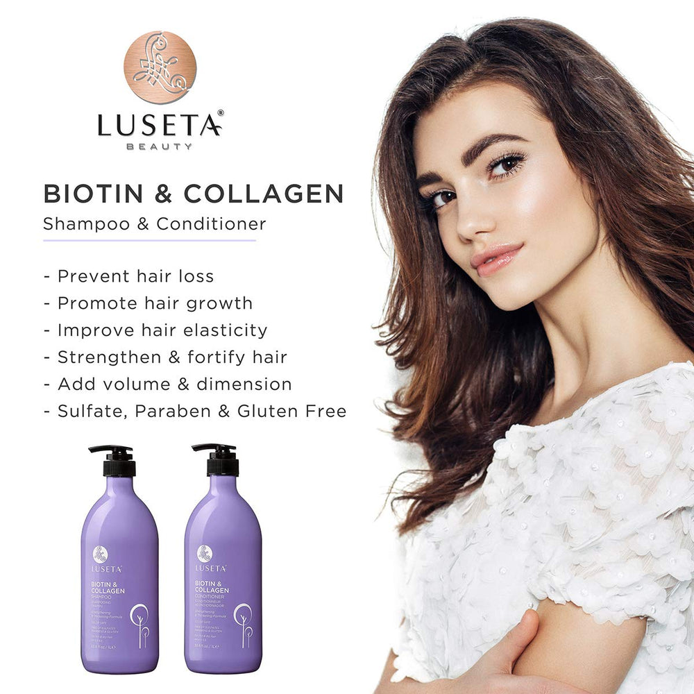 L LUSETA biotin-collagen conditioner bottle for nourished, resilient strands