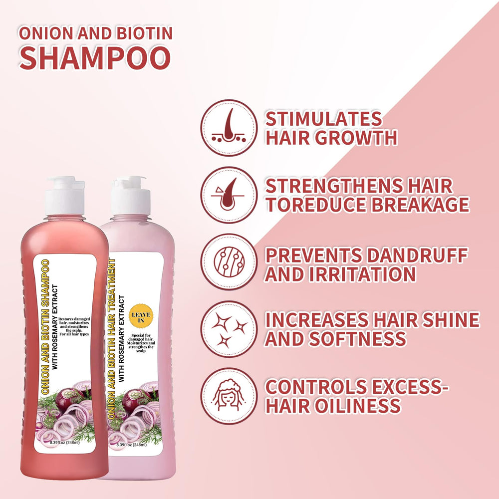 LMDGDS Onion Biotin and Rosemary Shampoo shine-focused image shows softer, shinier hair.