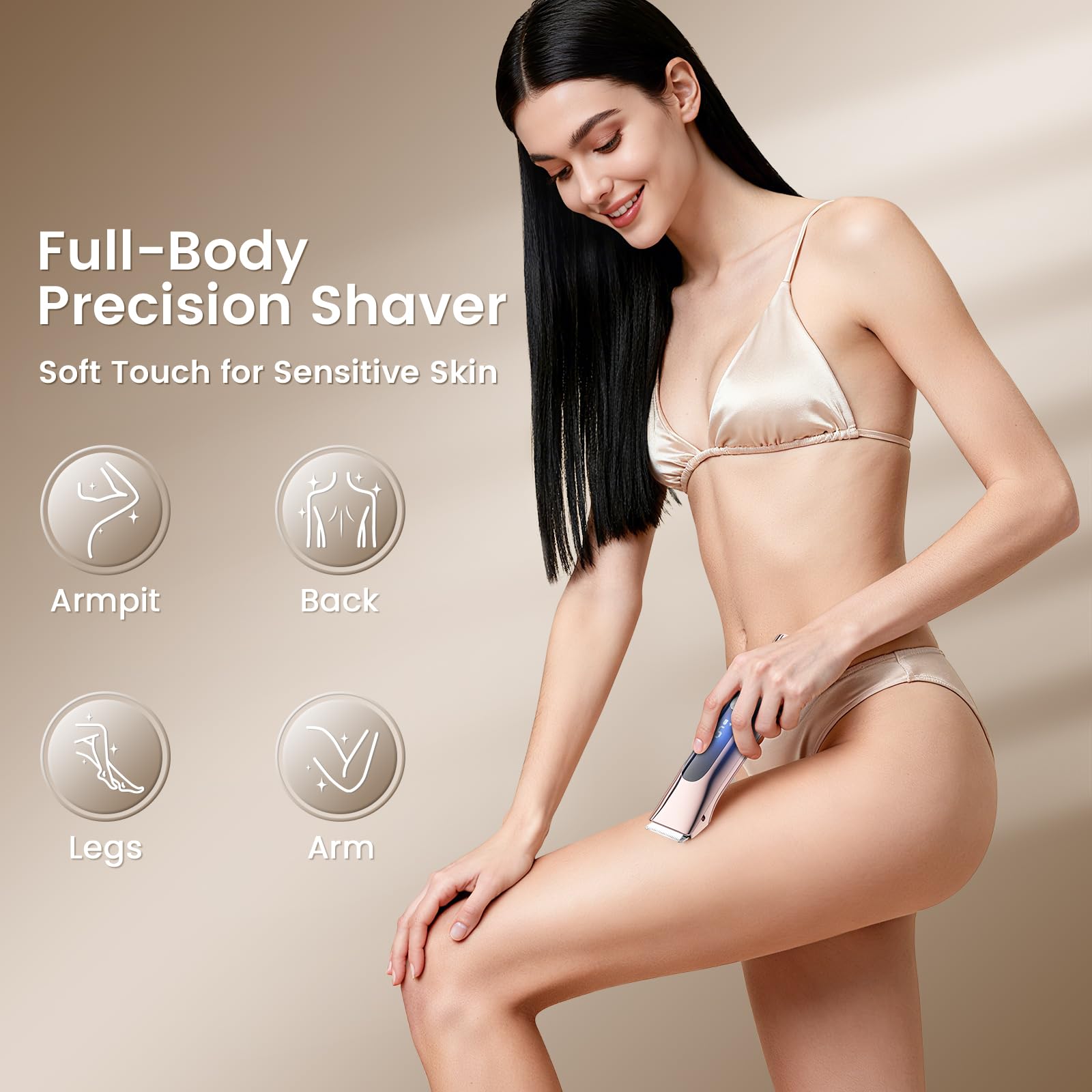 Lmpil bikini trimmer works in wet and dry conditions for flexibility