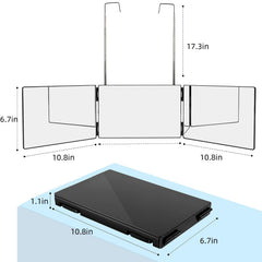 LMZNXCZ 3-way mirror front view enables quick side-angle checks while styling.