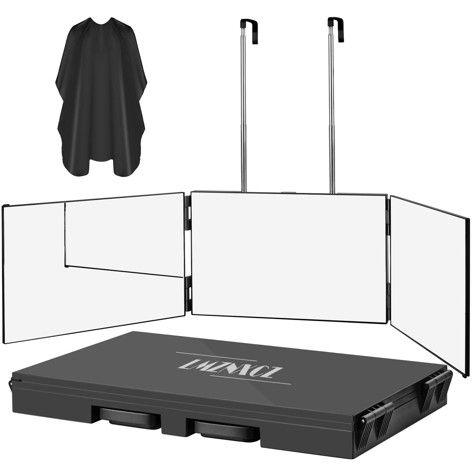 LMZNXCZ 3-way mirror back view for precise back-of-head grooming.