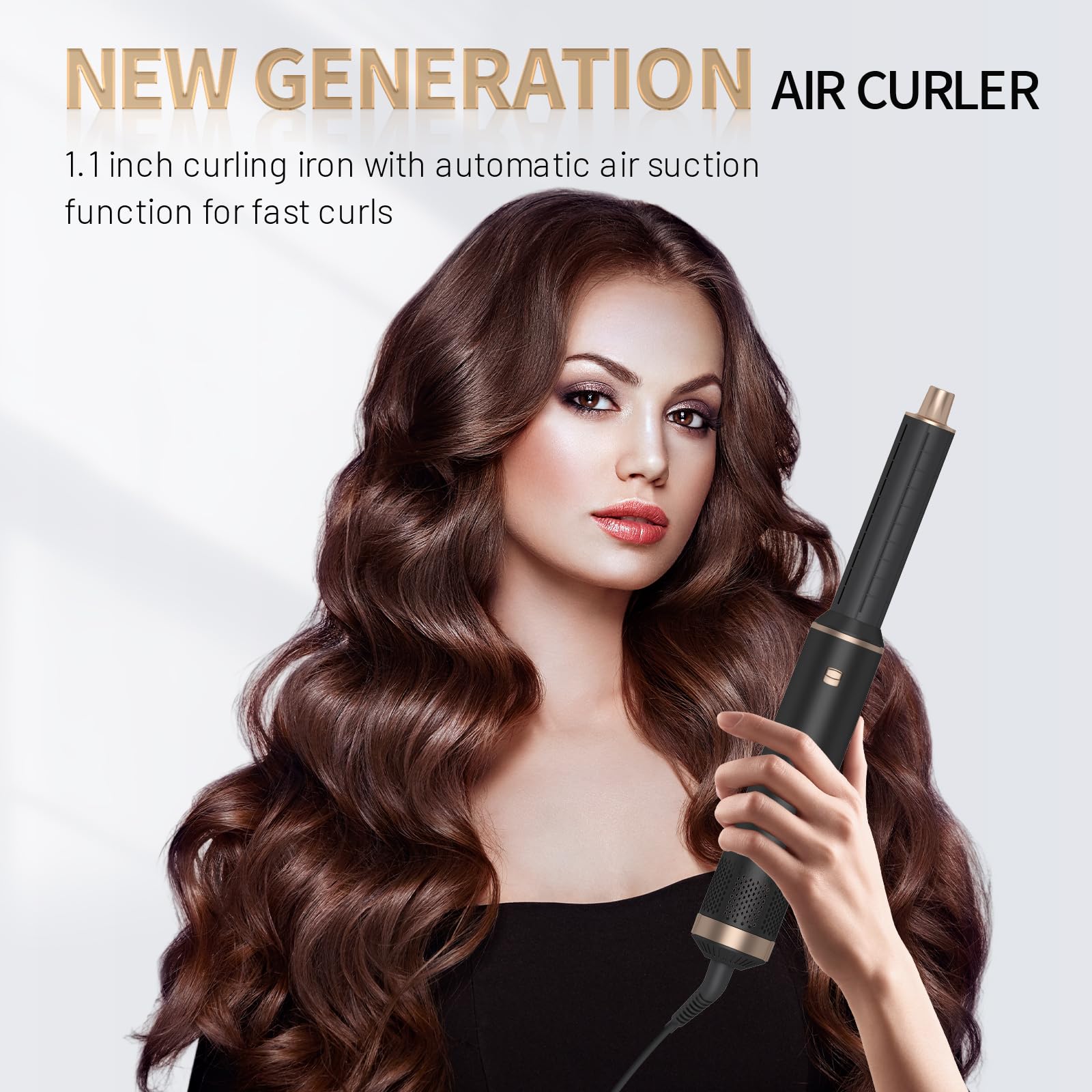 LNSTN Auto Wrap Curlers in use for effortless directional curling.