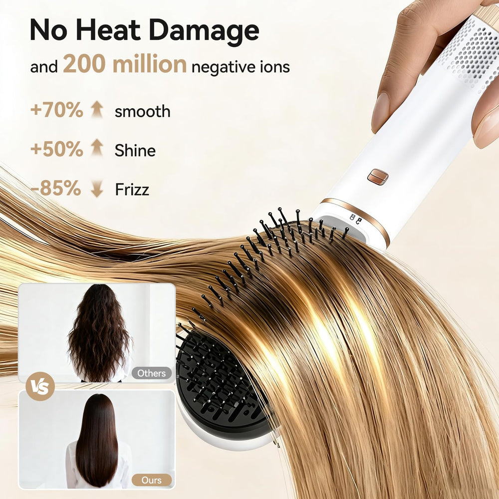 LNSTN Blow Dryer Brush heat with negative ions for silkier styling